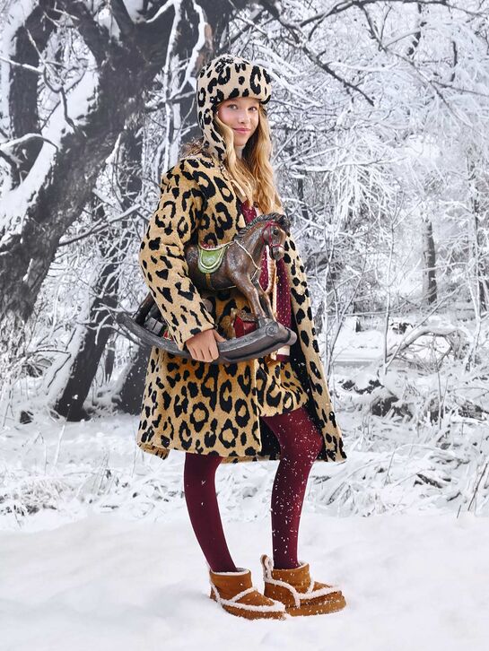 Пальто с леопардовым принтом MSGM | Фото 2