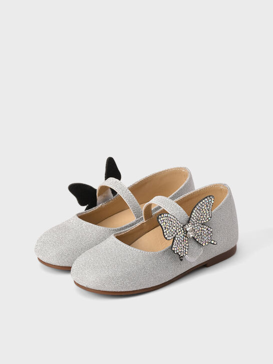 Туфли с бабочками из стразов Baby Walker | Фото 2