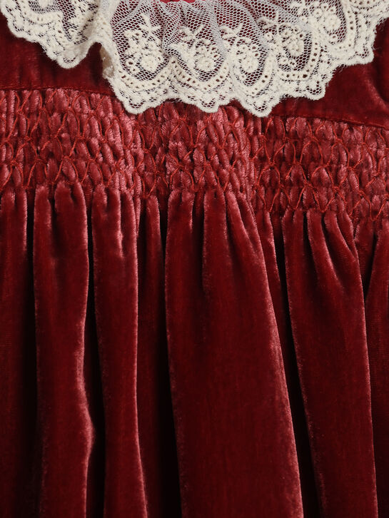 Платье с кружевным воротником, красное C'era Una Volta | Фото 3