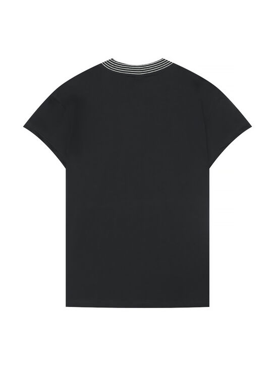 Пижама с принтом &quot;смайлы&quot;, черная Sanetta | Фото 3