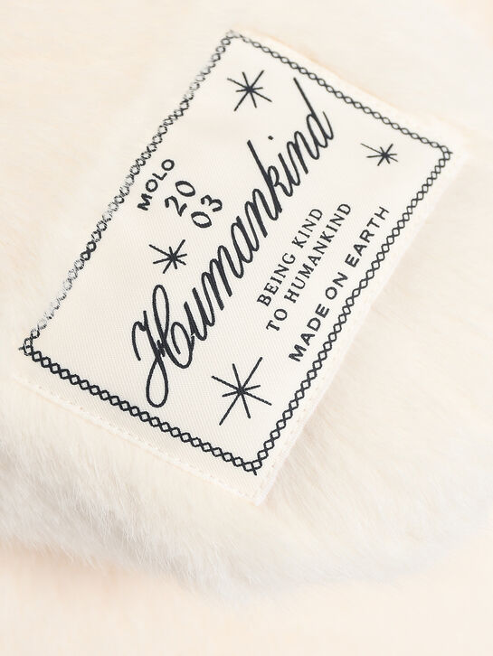 Шуба с высоким воротом, кремовая Molo | Фото 5