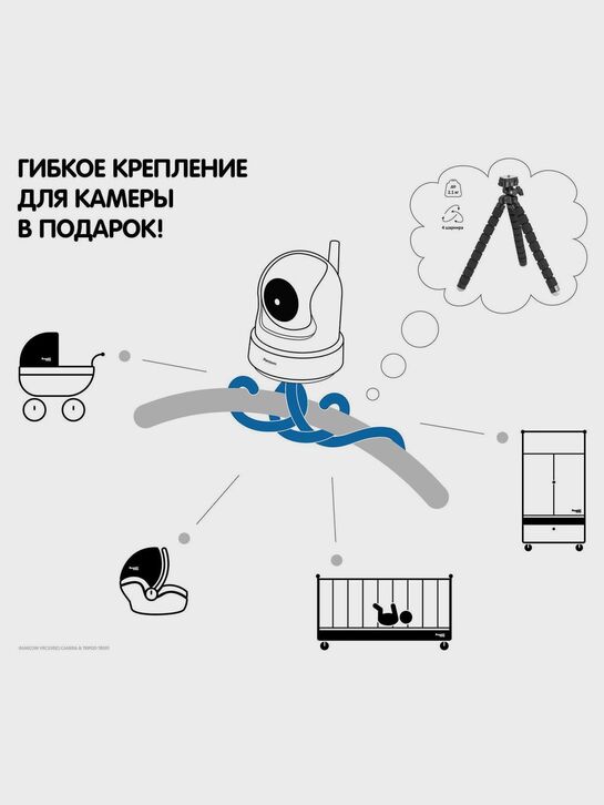 Видеоняня VRC250TR с креплением, 240x180x110 см Ramicom | Фото 7