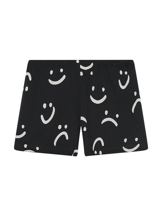 Пижама с принтом &quot;смайлы&quot;, черная Sanetta | Фото 4