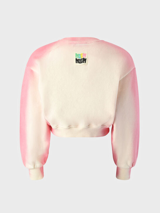 Свитшот укороченный с принтом tie dye MSGM | Фото 2