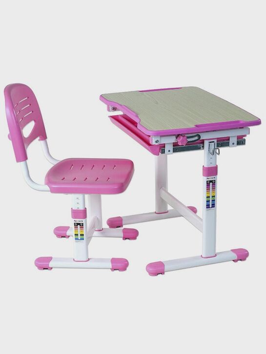Комплект парта + стул трансформеры PICCOLINO PINK FUNDESK | Фото 1
