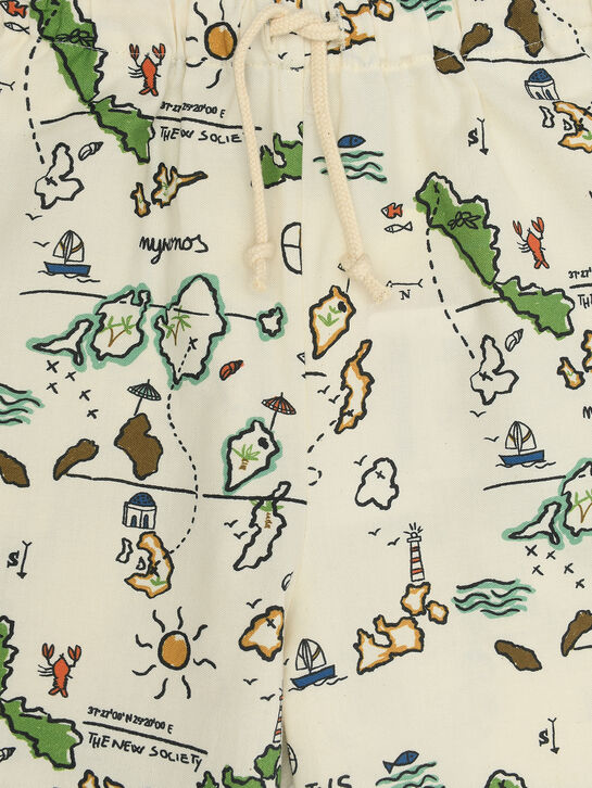 Бермуды с принтом &quot;карта&quot; The New Society | Фото 3