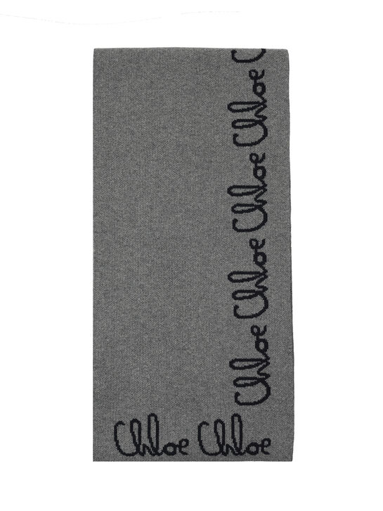 Шарф с черным лого Chloe | Фото 1