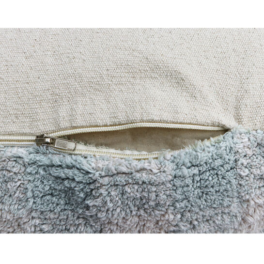 Подушка-пуф Шахматы серо-голубой 20х40х40 см Lorena Canals | Фото 4