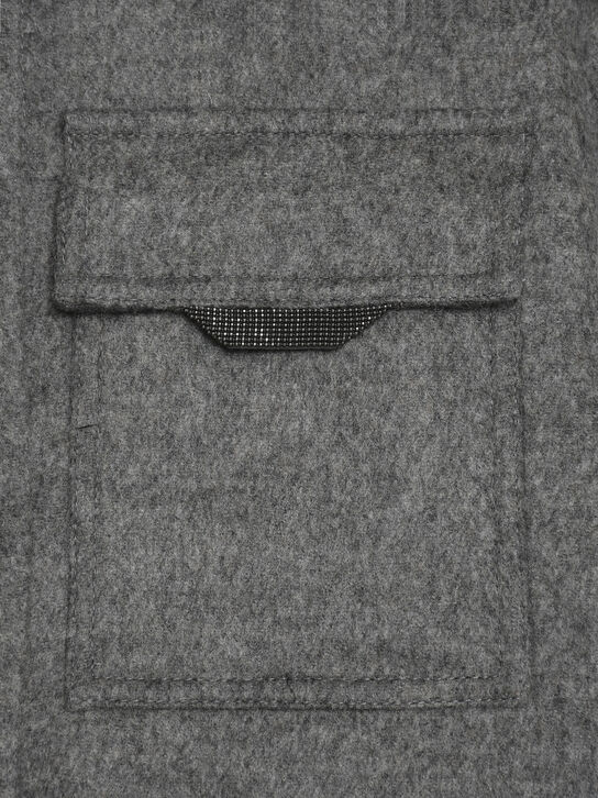 Рубашка утепленная с накладными карманами Brunello Cucinelli | Фото 4