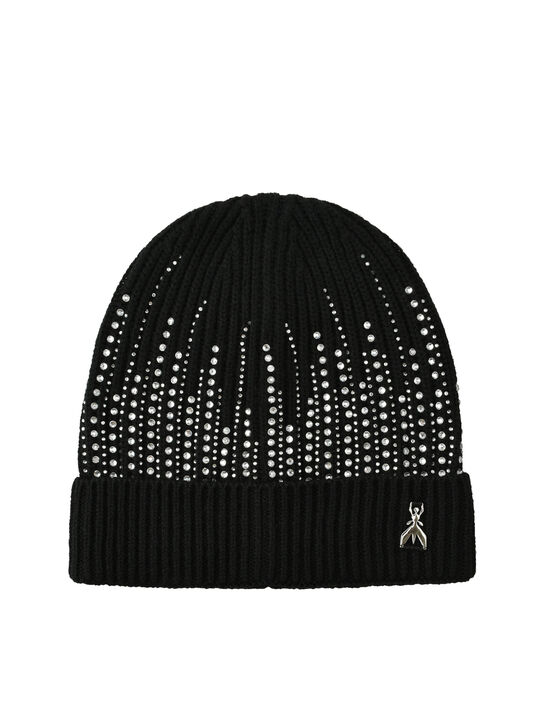 Шапка со стразами, черная Patrizia Pepe | Фото 1
