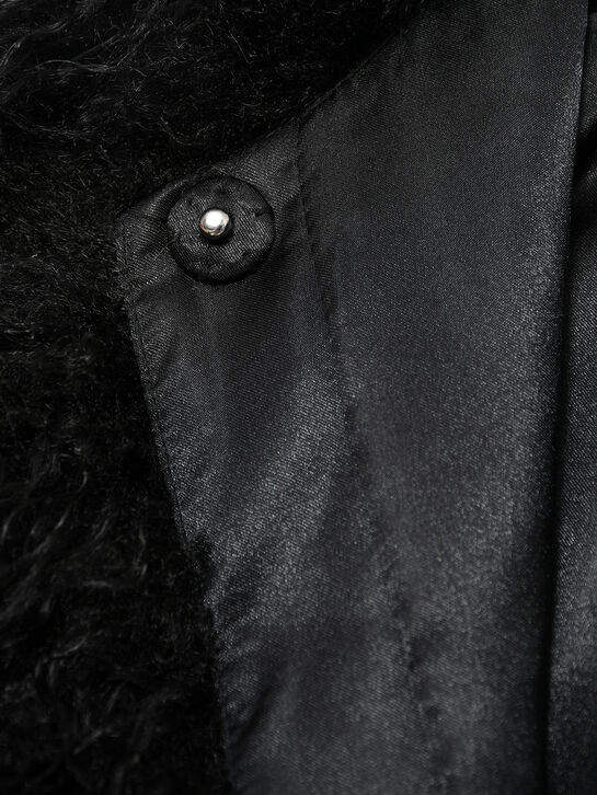 Шуба из эко-меха, черная Patrizia Pepe | Фото 5