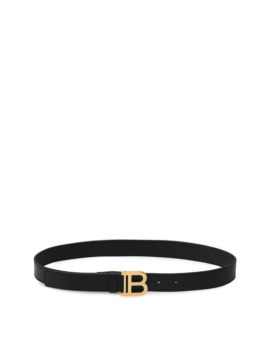 Ремень кожаный, черный Balmain | Фото 1