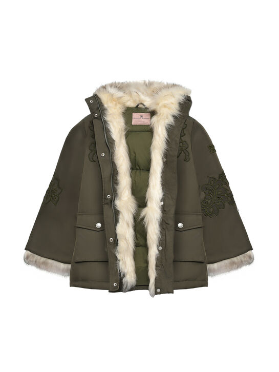 Куртка-парка с отделкой эко-мехом Ermanno Scervino | Фото 7