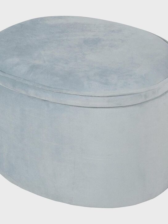 Детский велюровый овальный пуфик Lil Sofa, голубой Roba | Фото 1