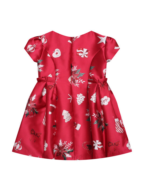 Платье атласное с бархатным бантом Baby A | Фото 2