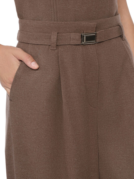 Брюки свободного кроя, коричневые Dan Maralex | Фото 5