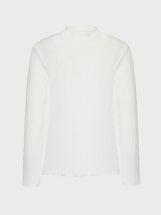 Водолазка в рубчик, белая Dan Maralex | Фото 2