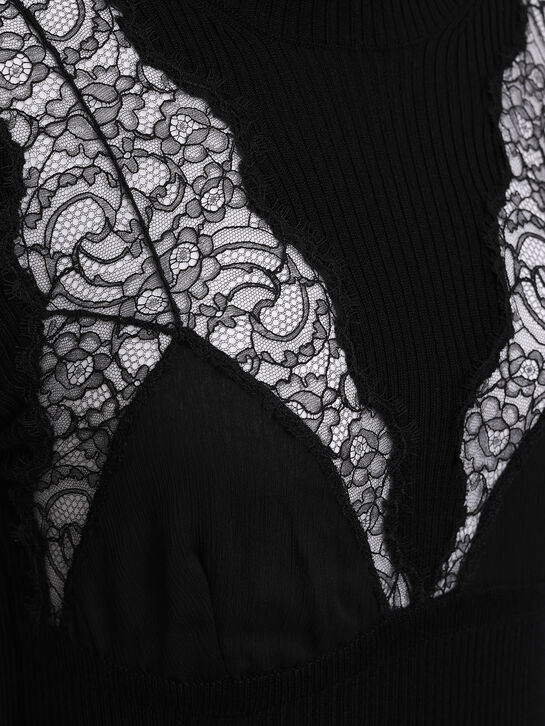 Джемпер с имитацией бра, черный Blumarine | Фото 7