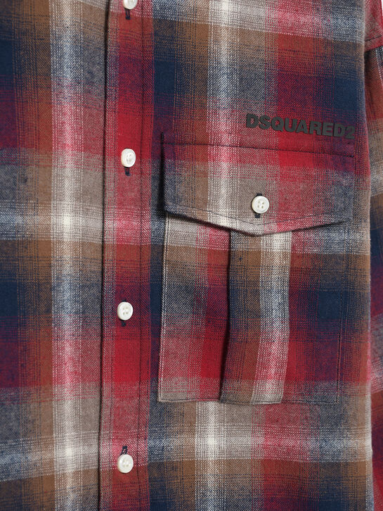 Рубашка в клетку Dsquared2 | Фото 3