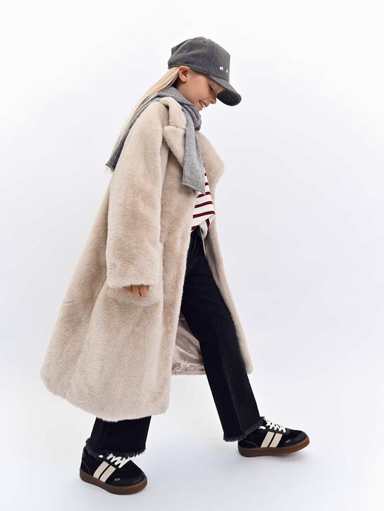 Шуба из эко-меха Monnalisa | Фото 5