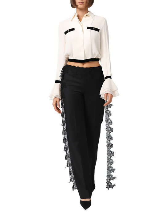 Блузка с воланами на манжетах Elisabetta Franchi | Фото 2