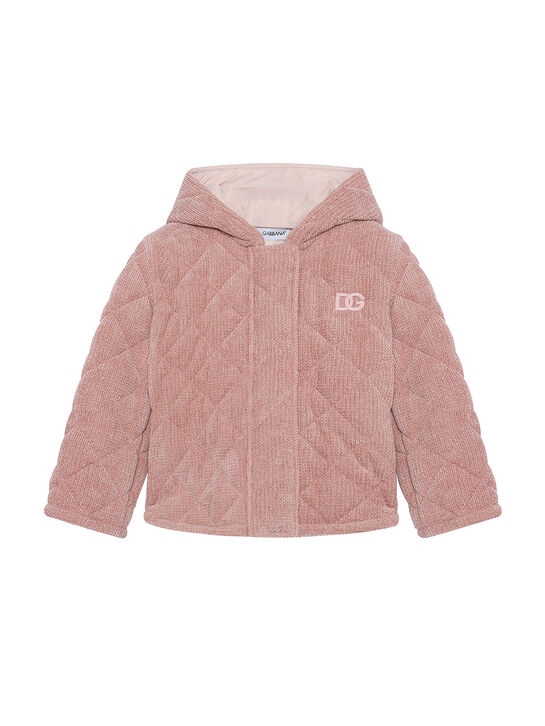 Куртка стеганая с капюшоном, розовая Dolce&Gabbana | Фото 1