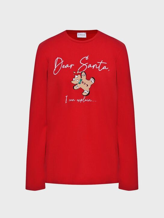 Пижама с брюками в клетку, красная Eirene | Фото 5