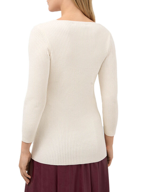 Джемпер BELLA в рубчик на пуговицах, кремовый Pietro Brunelli | Фото 5