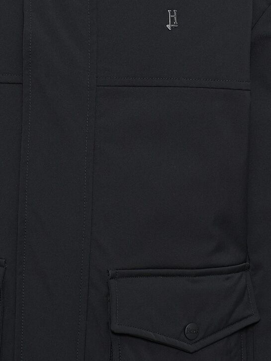 Куртка с мехом, черная Herno | Фото 3