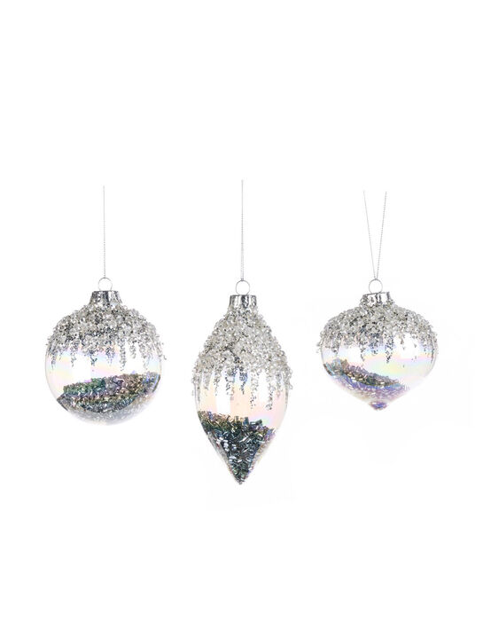 Елочные подвески Серебристые шары, 8 см Goodwill | Фото 1