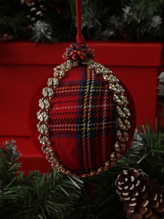 Елочные шары с красными деталями, 10 см Goodwill | Фото 2