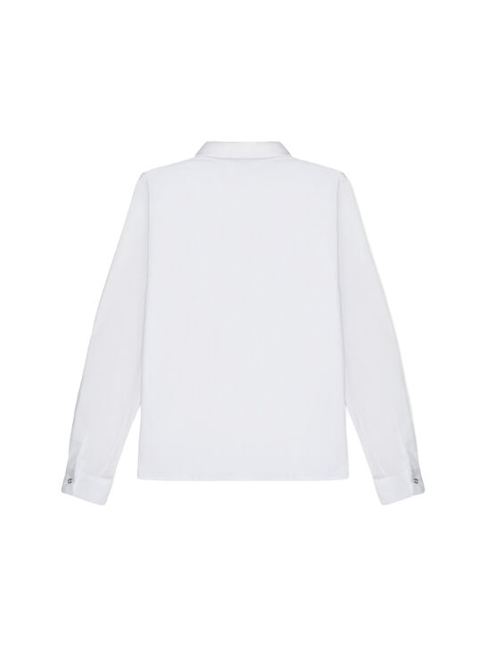 Белая рубашка из хлопка KengLabel | Фото 2