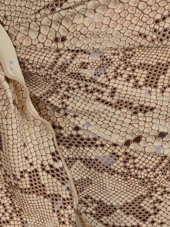 Бежевая юбка-парео с принтом &quot;питон&quot; NATAYAKIM | Фото 4