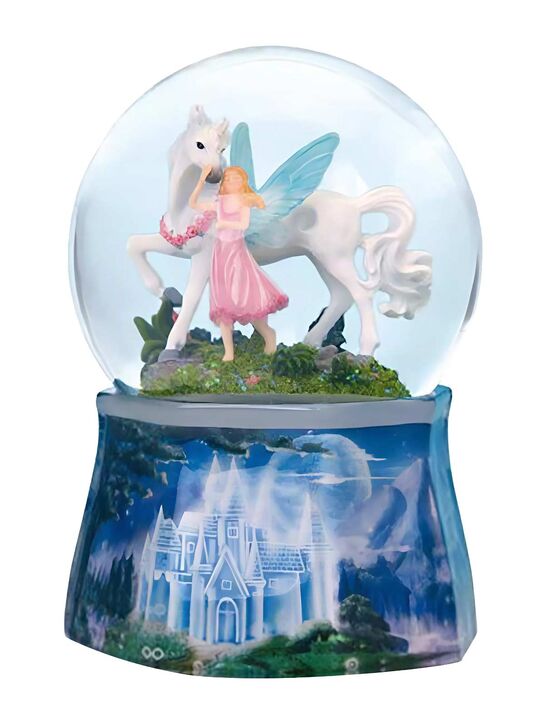 Шар глиттерный в виде единорога, мелодия &quot;Маленькая ночная музыка&quot; 10x15 см Musicboxworld | Фото 1