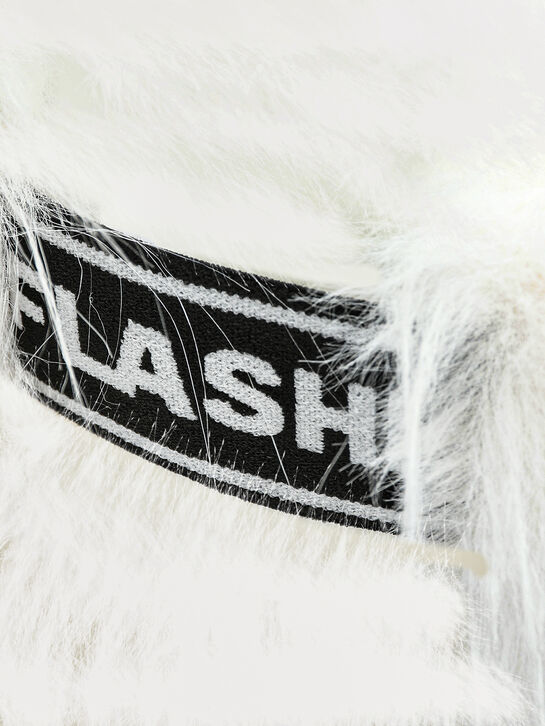 Повязка из эко-меха, белая Flashin | Фото 6