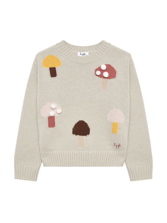 Джемпер с декором &quot;грибы&quot; IL Gufo | Фото 1