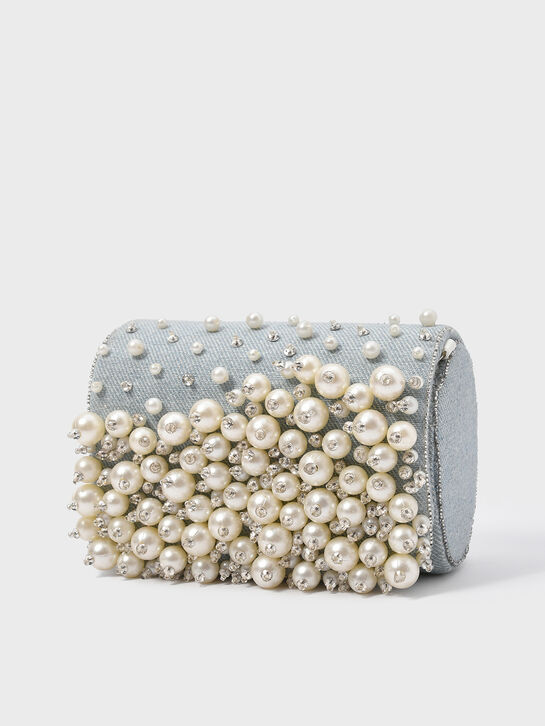 Сумка джинсовая с жемчугом Maison Ava | Фото 4