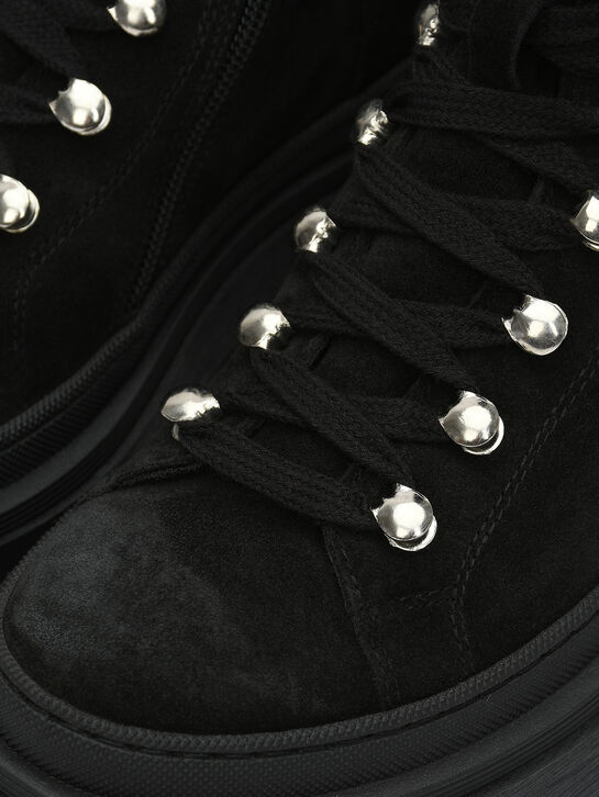 Ботинки замшевые, черные Jarrett | Фото 3