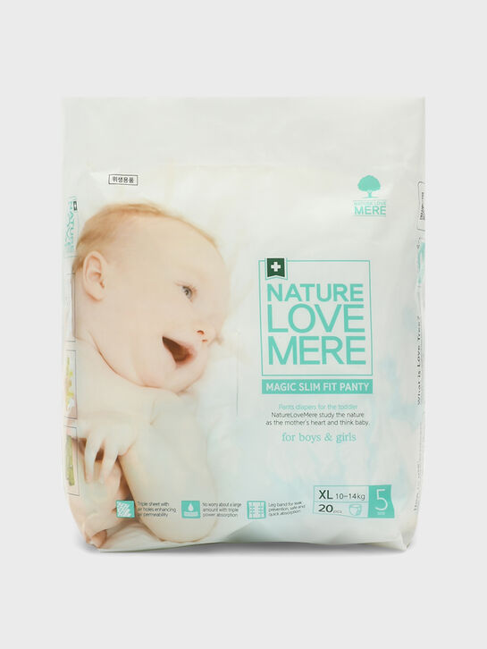 Подгузники-трусики ультратонкие MAGIC SLIM XL 10-14 кг, 20 шт NATURE LOVE MERE | Фото 1