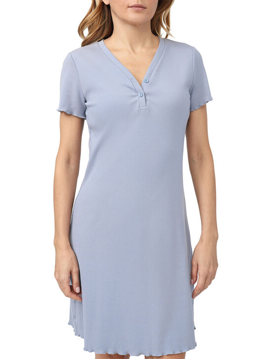 Ночная рубашка серо-голубого цвета Dan Maralex | Фото 3