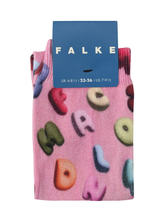 Носки с буквами, розовые Falke | Фото 1