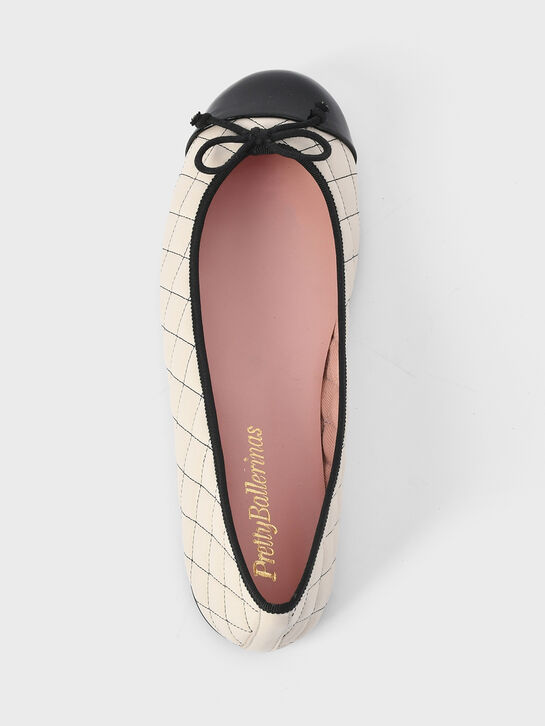 Балетки стеганые с черной отделкой Pretty Ballerinas | Фото 4