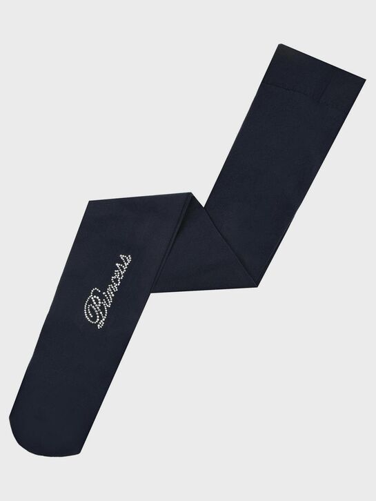 Темно-синие колготки с надписью &quot;Princess&quot; из стразов Story Loris | Фото 1
