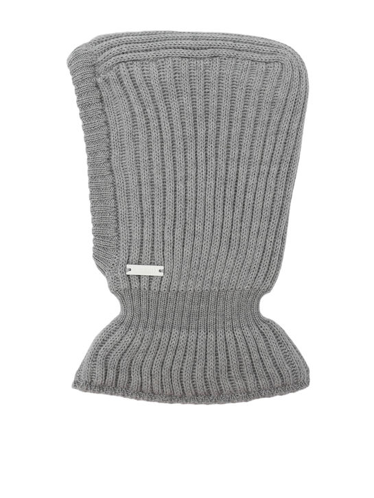 Шапка-шлем из шерсти, серая Il Trenino | Фото 1