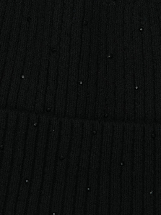 Шапка со стразами, черная Flashin | Фото 3