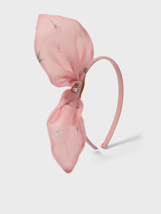 Ободок с бантом, розовый Eirene | Фото 1