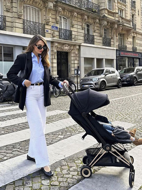 Коляска Coya Rosegold Peach Pink с дождевиком и бампером CYBEX | Фото 8