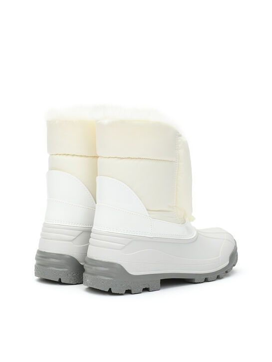 Сапоги резиновые с эко-шерстью, белые Rondinella | Фото 3