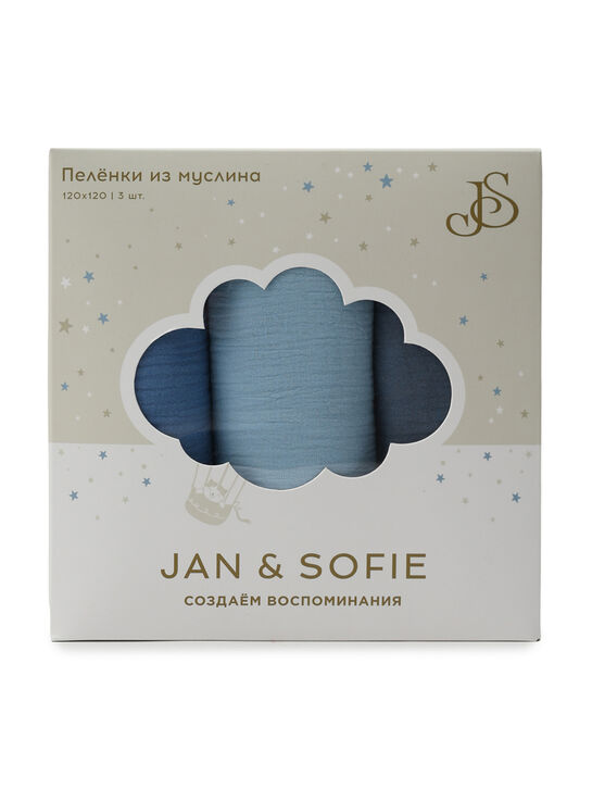 Комплект пеленок из муслина 3 шт, 120х120 см Jan&Sofie | Фото 11