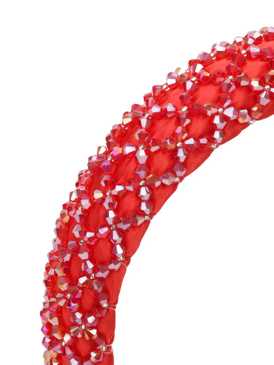 Ободок со стразами, красный Junona | Фото 2